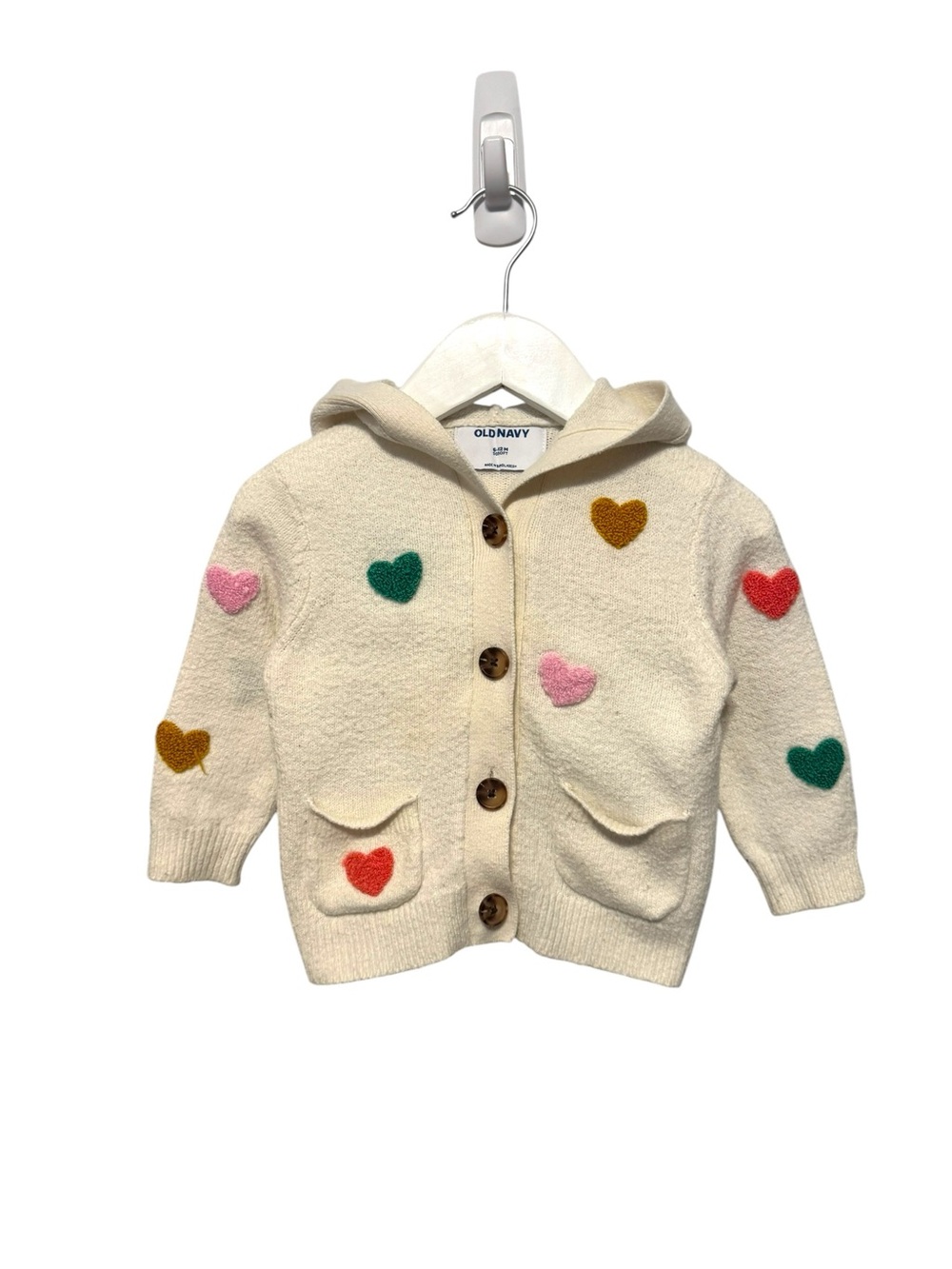 ⭐️ 5/$30 Old Navy Kids Embroidered Knit Cardigan size 6-12M